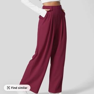 Maroon Halara Waffle Pants